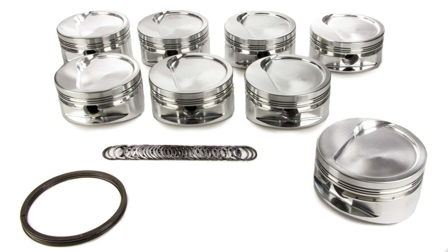 JE PISTONS Piston 257942 - Big Block Inverted Dome - Forged - 4.500 in Bore - 1/16 x 1/16 x 3/16 in Ring Grooves - Minus 20.00 cc - Big Block Chevy - Set of 8