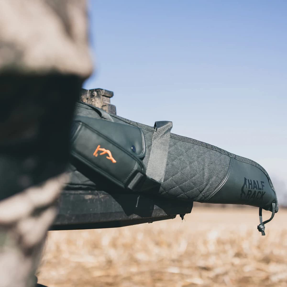 Wazee Half Rack Premium Shotgun Case - Quilted Canvas, Fits up to 52" shotguns -Water Resistant w/Padded Boxed Pockets & Reinforced Buttstock & Muzzle