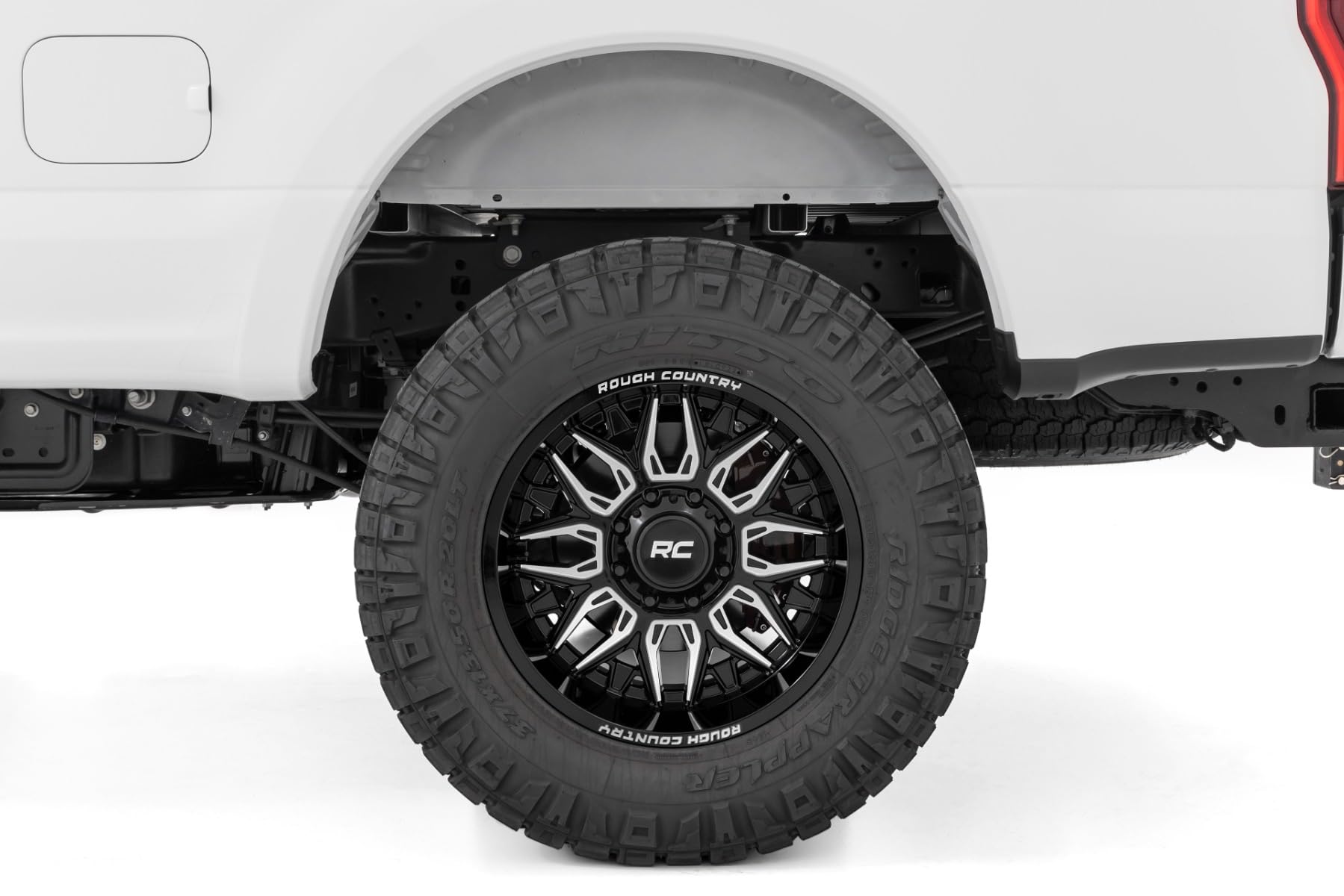 Rough Country One-Piece 86 Series Aluminum Wheel - 20x10, 8x180mm Bolt Pattern, 19mm Offset, Gloss Black