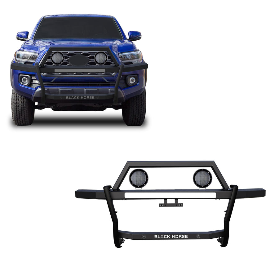 Rambler Black Horse Grille Guard Kit Modular Black Compatible with 2010-2024 Toyota 4Runner-RAGT20-PLFB