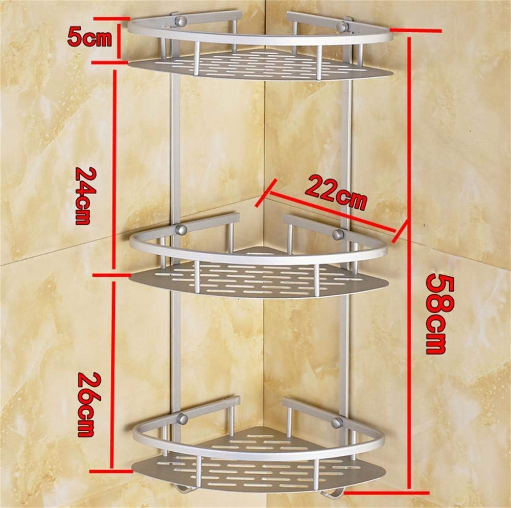 Bathroom BTBT space aluminum 3 layers triangular racks, cosmetic storage rack/Corner Shelf, wallmounted Bathroom Shelf