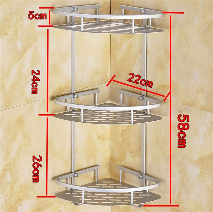 Bathroom BTBT space aluminum 3 layers triangular racks, cosmetic storage rack/Corner Shelf, wallmounted Bathroom Shelf
