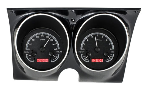 Dakota Digital VHX-67C-CAM-K-R Analog Gauge Black Alloy Red 67 68 Chevy Camaro Pontiac Firebird
