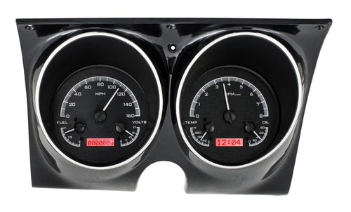 Dakota Digital VHX-67C-CAM-K-R Analog Gauge Black Alloy Red 67 68 Chevy Camaro Pontiac Firebird