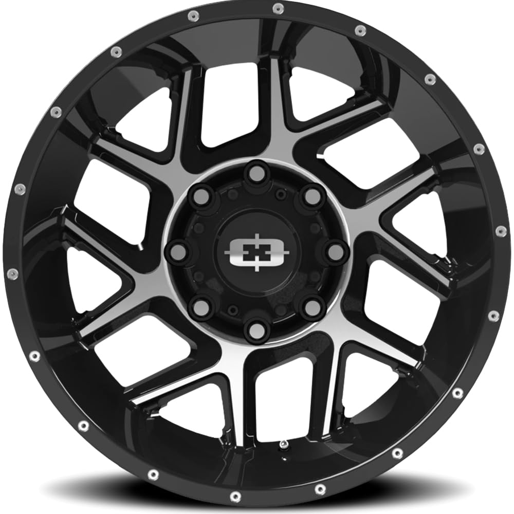 22x12 Vision 360 Sliver 8x170-51mm Black/Machined Wheel Rim 22" Inch