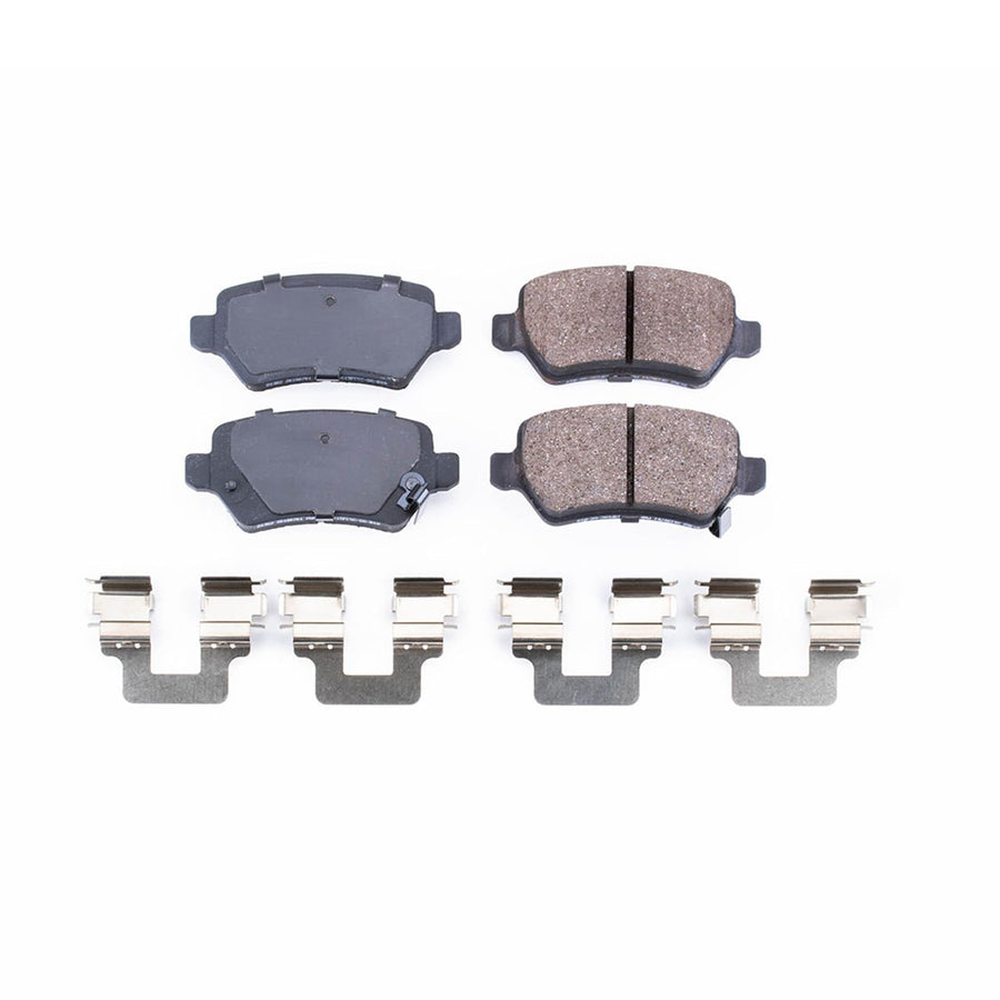 Rear Brake Kit Power Stop For Saturn Astra 2008-09 - Ceramic Brake Pads With Installation Hardware, 17-1362