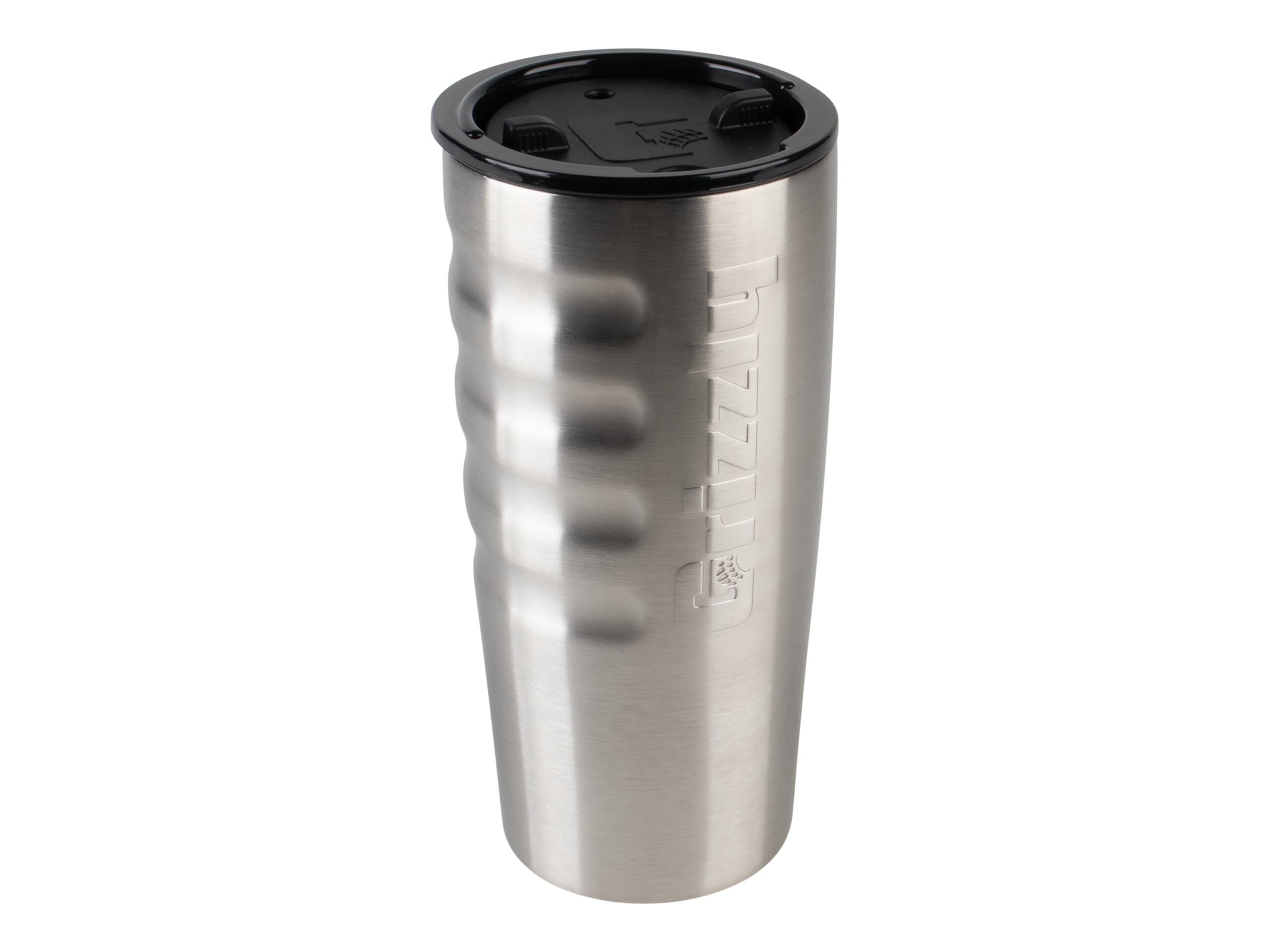 20 oz Grizzly Grip Cup with Mag Lid | Vacuum Insulated | For Coffee Car Travel Beach Camping Hiking Hunting Fishing | Brushed Stainless
