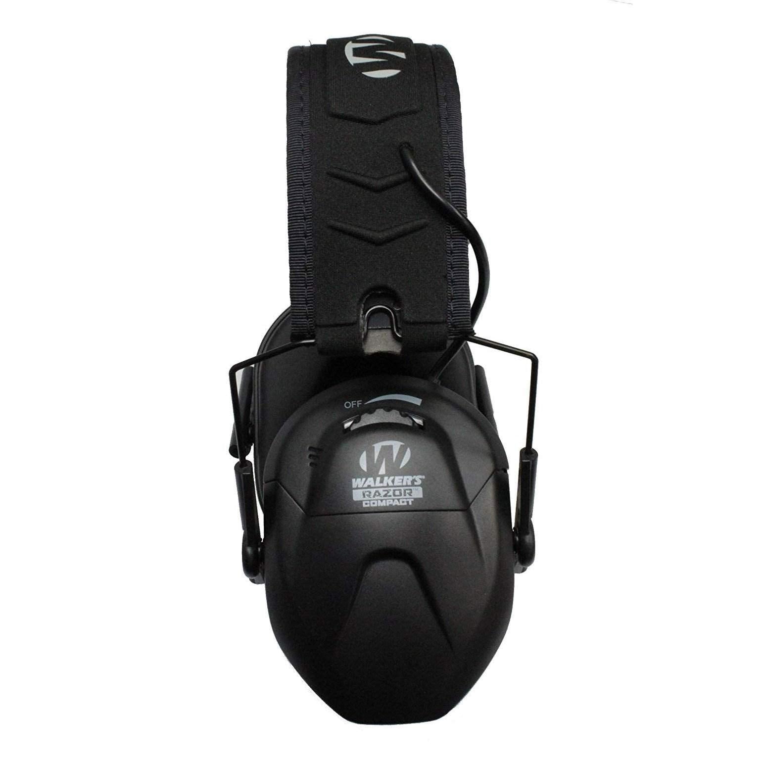 Walker's 23dB NRR Compact Electronic Youth/Women's Noise-Canceling Hunting Gun Range Shooting Hearing Protection Muff, 2 AAA Batteries Included