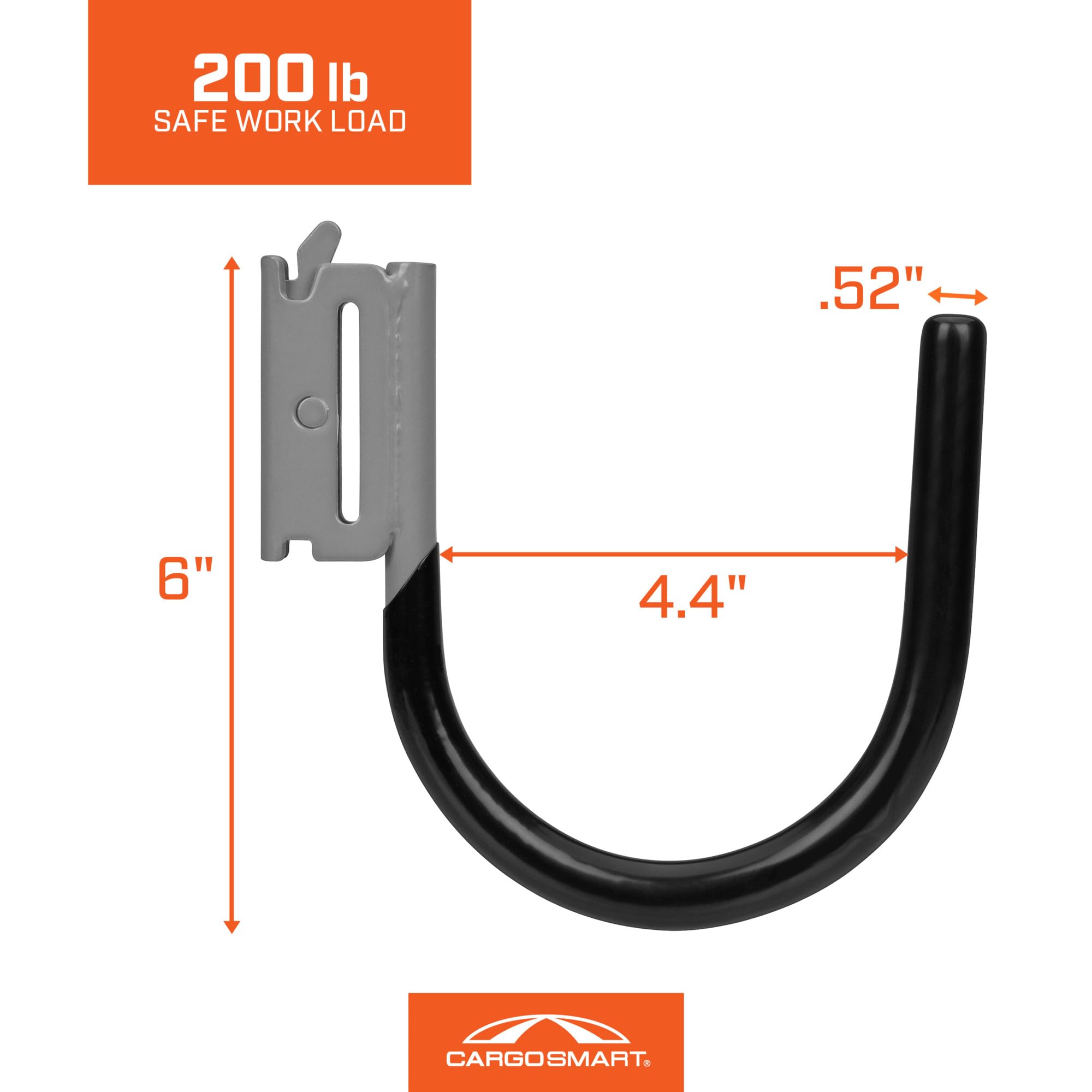 Grey Powder Coat Large "J" Hook 1 Pk
