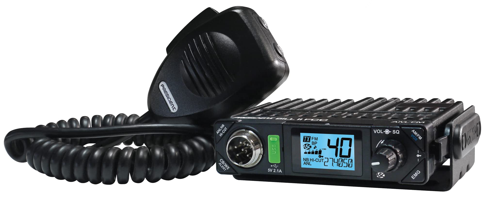 Bill II President Electronics FCC Ultra-Compact AM/FM CB Radio