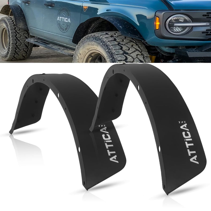 Cobra Tek - Rear Fender Flares Attica4x4 Terra Series | Compatible with Ford Bronco (2021-2023) | Durable Steel | Easy Installation | Off-Road Style and Protection.