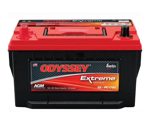 Extreme Series Odyssey Battery, AGM, 12V, 930 Cranking amps, Top Post, 11.84 in L, 7.49 in H, 7.19 in W, Each