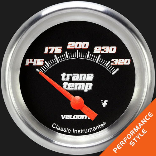 Velocity Black VS227BAPF 2 5/8" Transmission Temperature Gauge