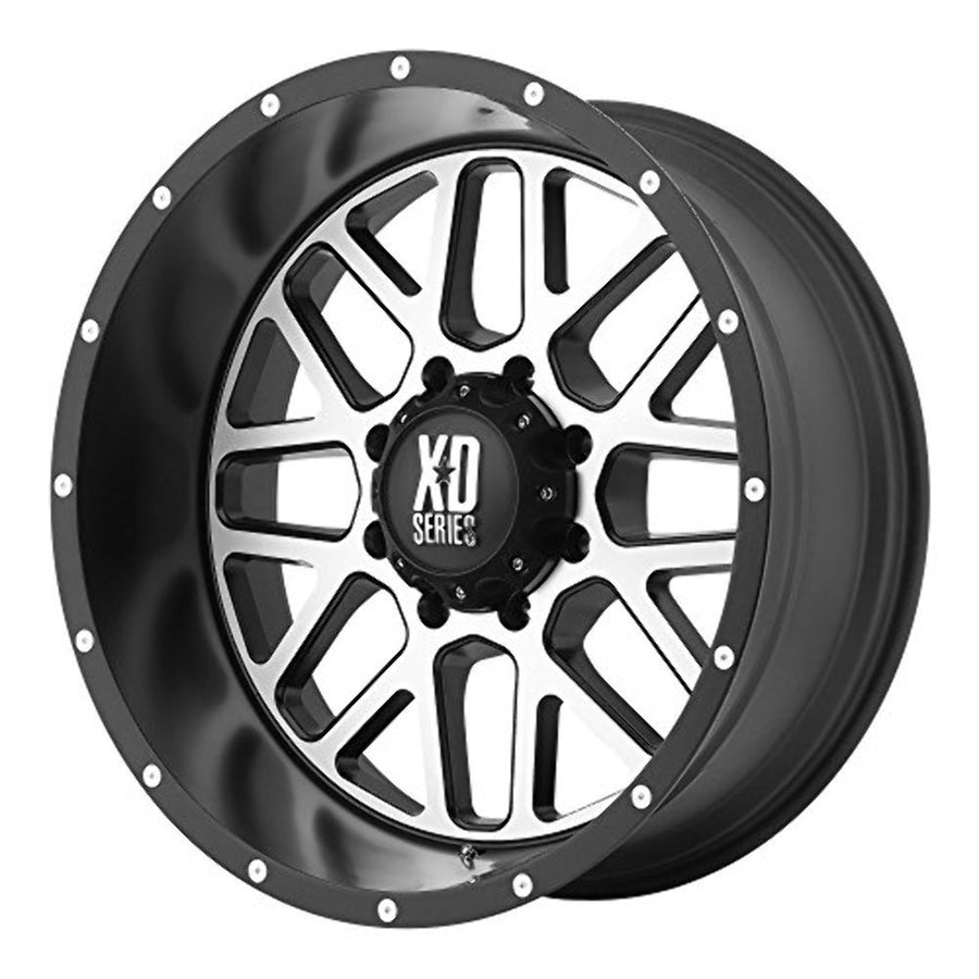 KMC Wheels XD820 Grenade Satin Black Wheel with Machined Face (17x8.5"/5x114.3mm, 00mm offset) XD Series