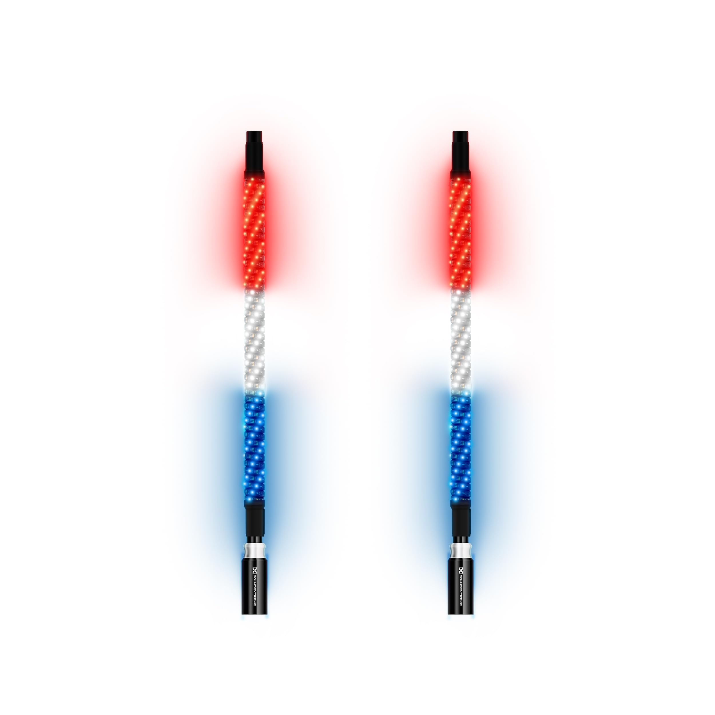 ExtremeWhip by ECOXGEAR SoundExtreme 2X 2FT LED Whip and Quick Release Magnetic Whip Mount Waterproof Dirt Proof LEDCast Compatible - Includes 4-Zone LED Controller with Dual Control