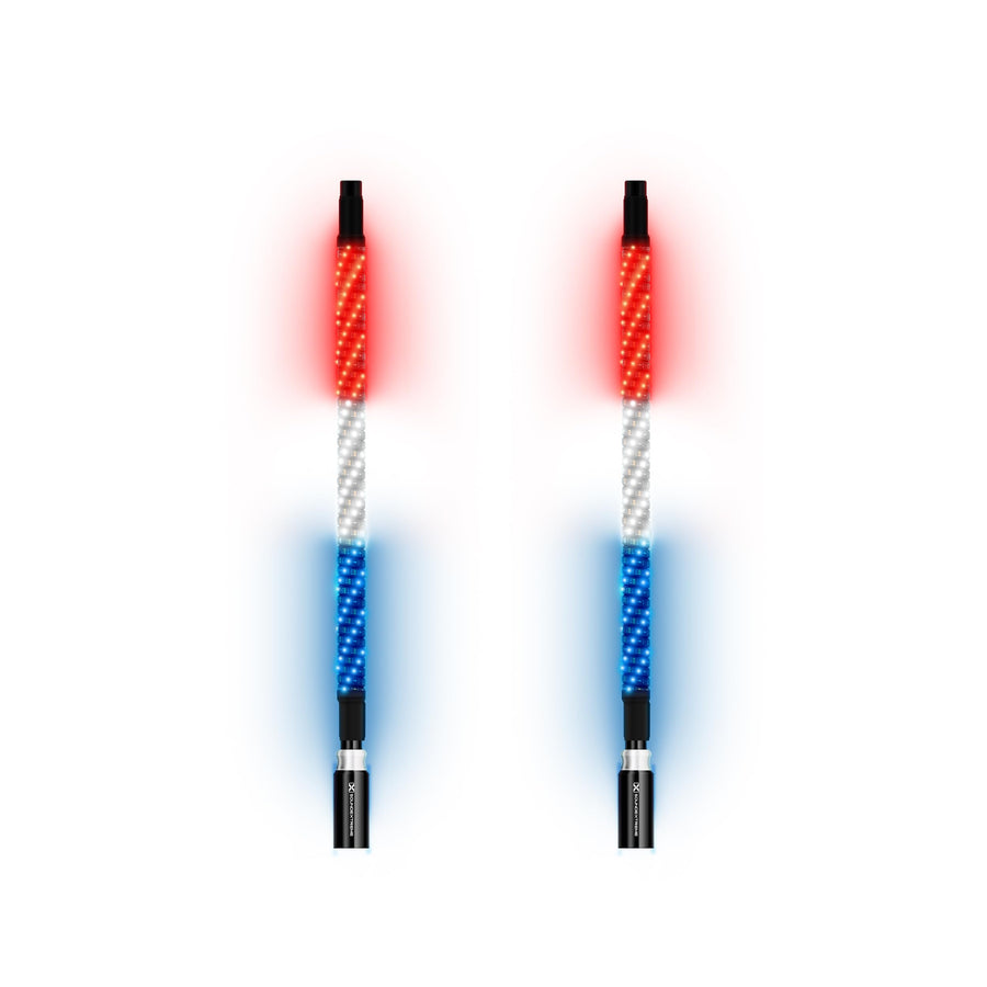 ExtremeWhip by ECOXGEAR SoundExtreme 2X 2FT LED Whip and Quick Release Magnetic Whip Mount Waterproof Dirt Proof LEDCast Compatible - Includes 4-Zone LED Controller with Dual Control