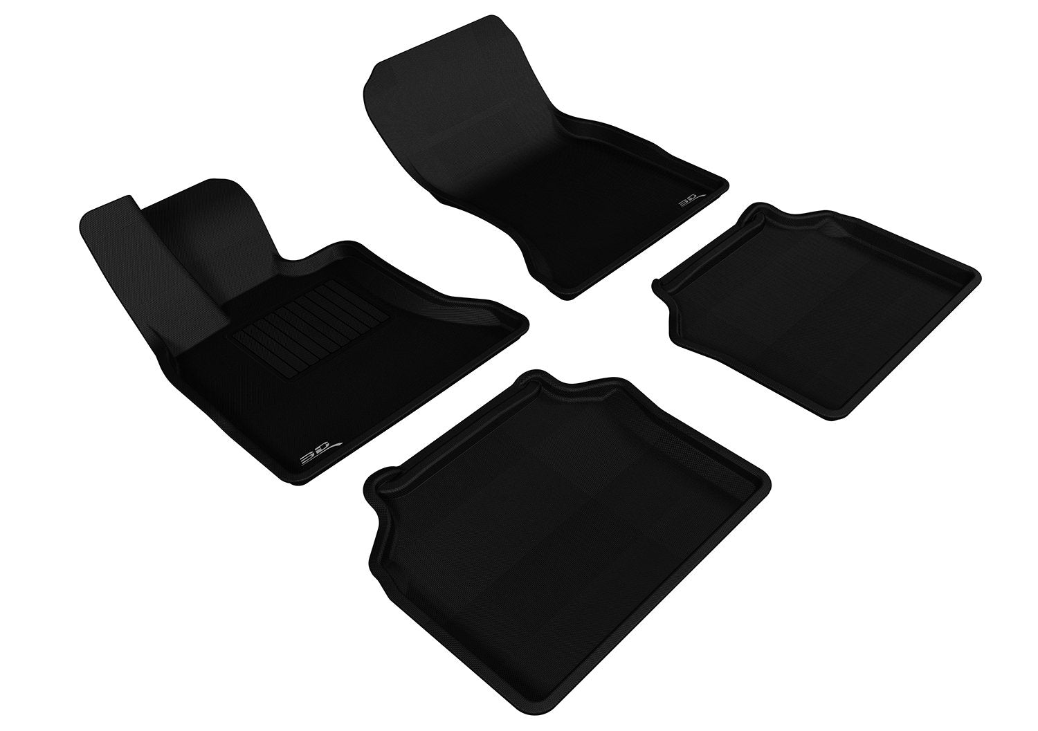 3D MAXpider Floor Mats All-Weather for BMW 5 Series Gran Turismo Sdrive 2010-2013 Custom Fit Car Liners, Kagu Series (1st & 2nd Row, Black)