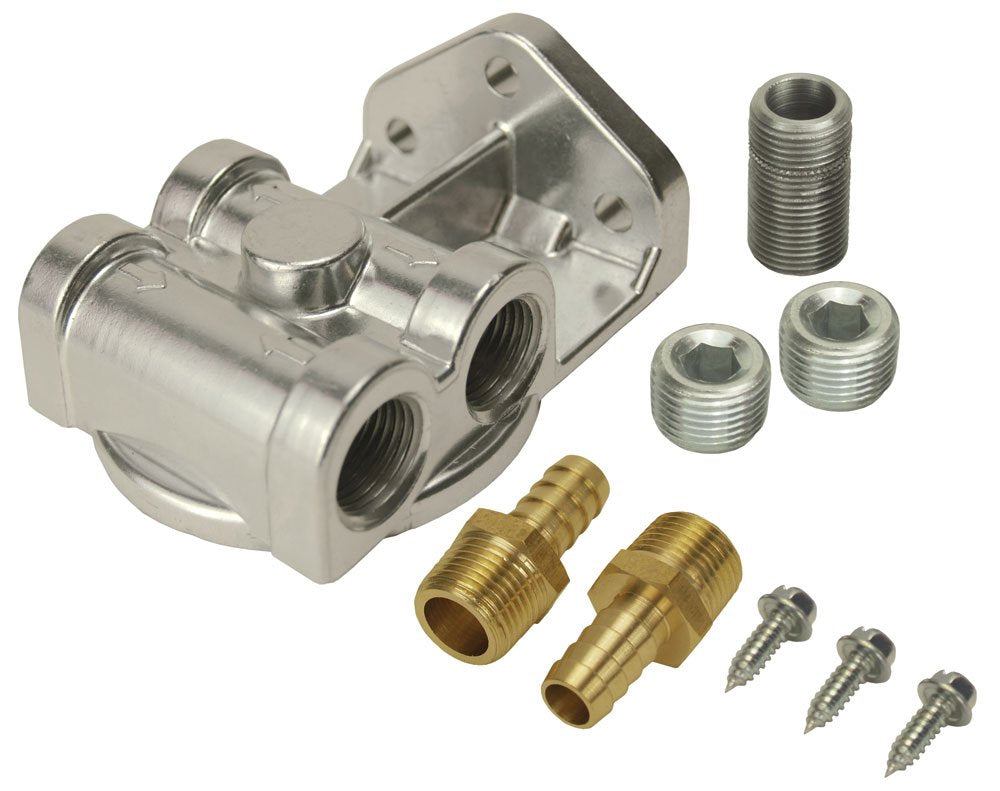 Remote Filter Mount Kit Derale 15709,Silver