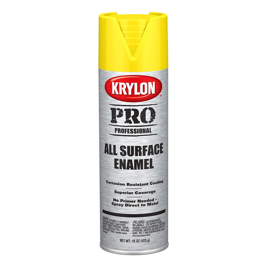 Krylon Professional K05818007 All Surface Enamels, Yellow, 15 Ounce