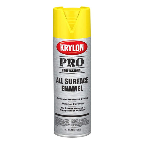 Krylon Professional K05818007 All Surface Enamels, Yellow, 15 Ounce