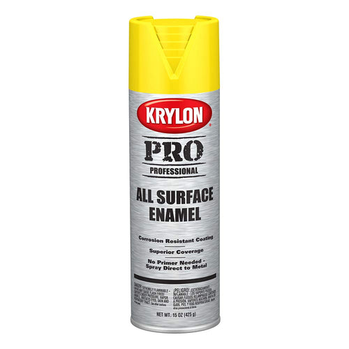 Krylon Professional K05818007 All Surface Enamels, Yellow, 15 Ounce
