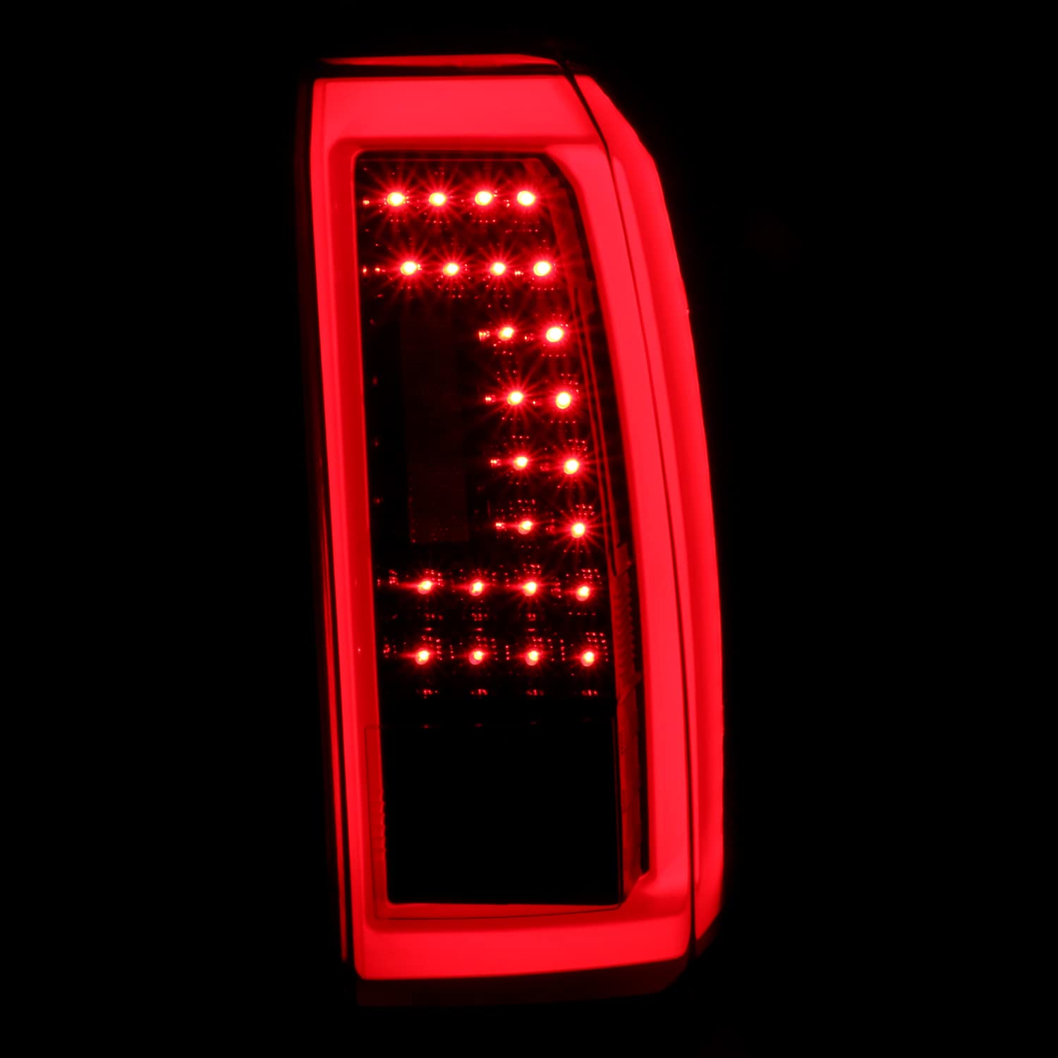 Jet Black Housing SPEC-D TUNING Red LED Bar Tail Lights Compatible with 2015-2020 GMC Yukon Denali SLE SLT, 2015-2020 GMC Yukon XL Denali SLE SLT, Left + Right Pair Assembly