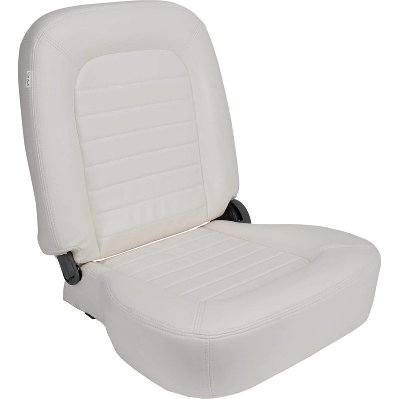 Low Back Classic Recliner Left White Vinyl