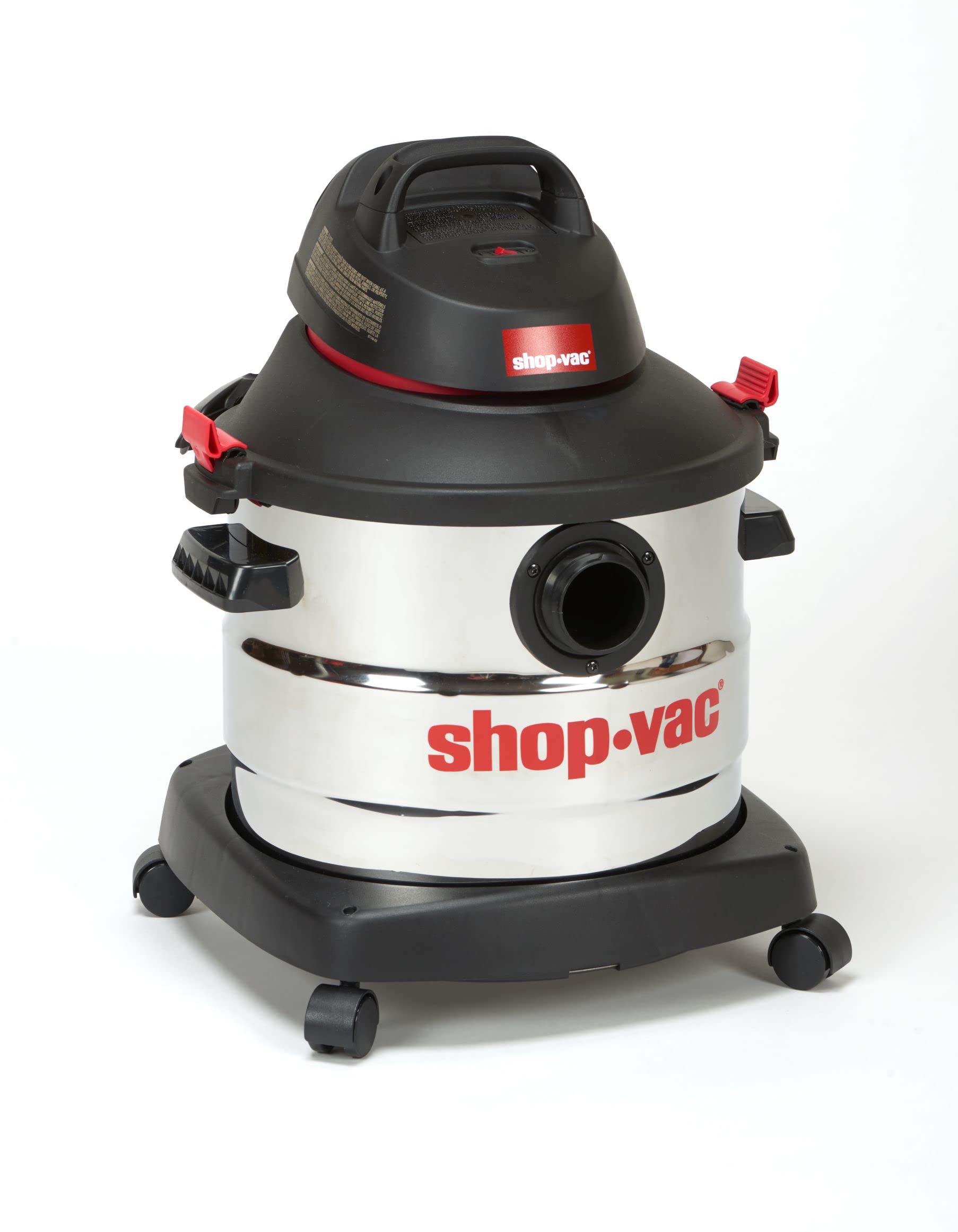 8 Gallon Shop-Vac Wet/Dry Vacuum, 6.0 Peak HP, Stainless Steel, 12 Ft Hose, Ideal for Home & Commercial Use