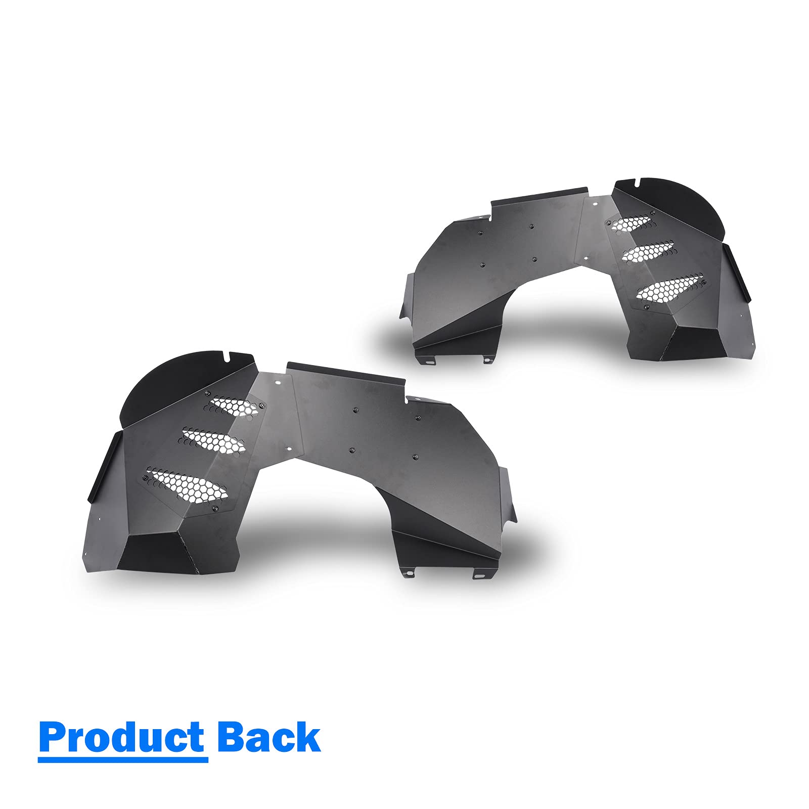 Front Fender Flares WOLFSTORM Liners for 2018-2026 Jeep Wrangler JL/JLU,2 PCS Steel Inner Front Fender Flares Liner Compatible for 2018-2026 Jeep Wrangler JL & JLU,Black