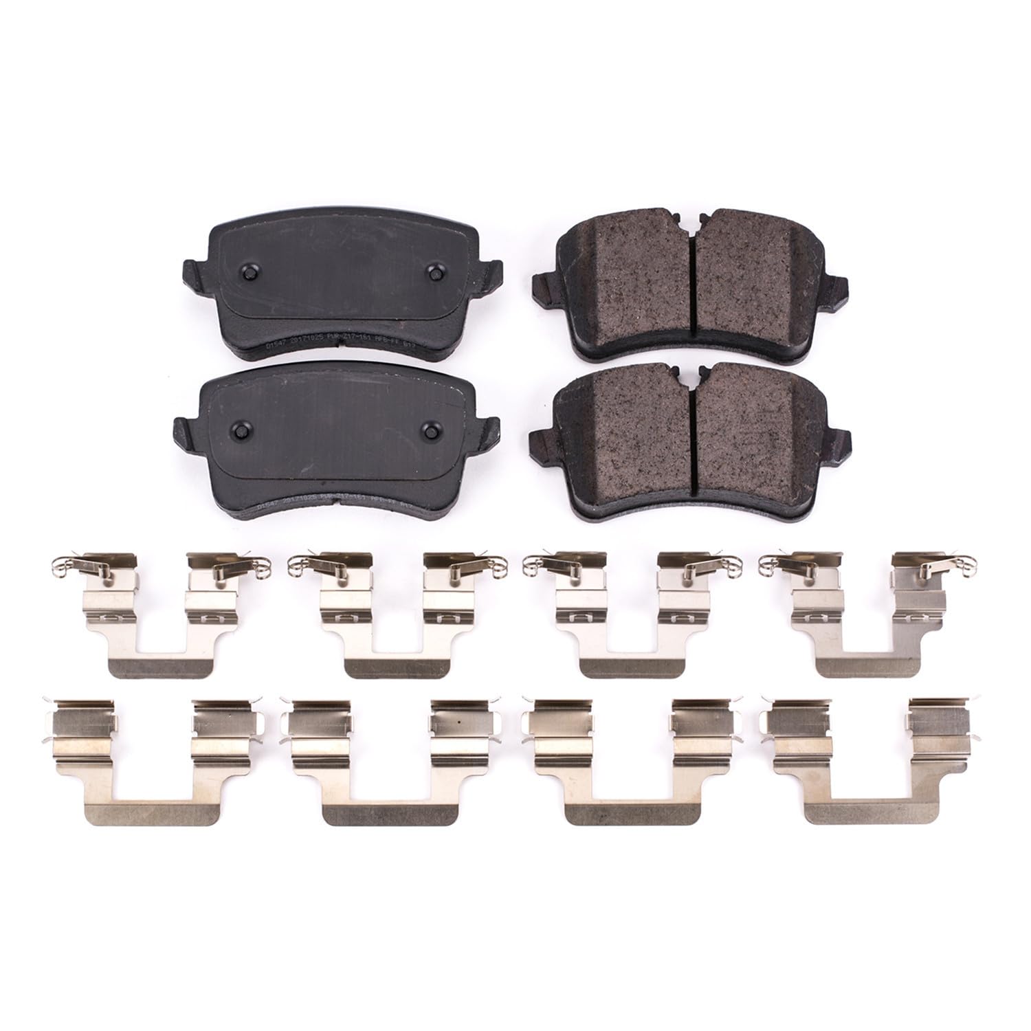 Power Stop Z17 17-1547 Rear Ceramic Brake Pads with Hardware For A6, A6 Quattro, A7 Quattro, A8 Quattro, RS5, RS7, S6, S7, S8, Macan [Model Specific]
