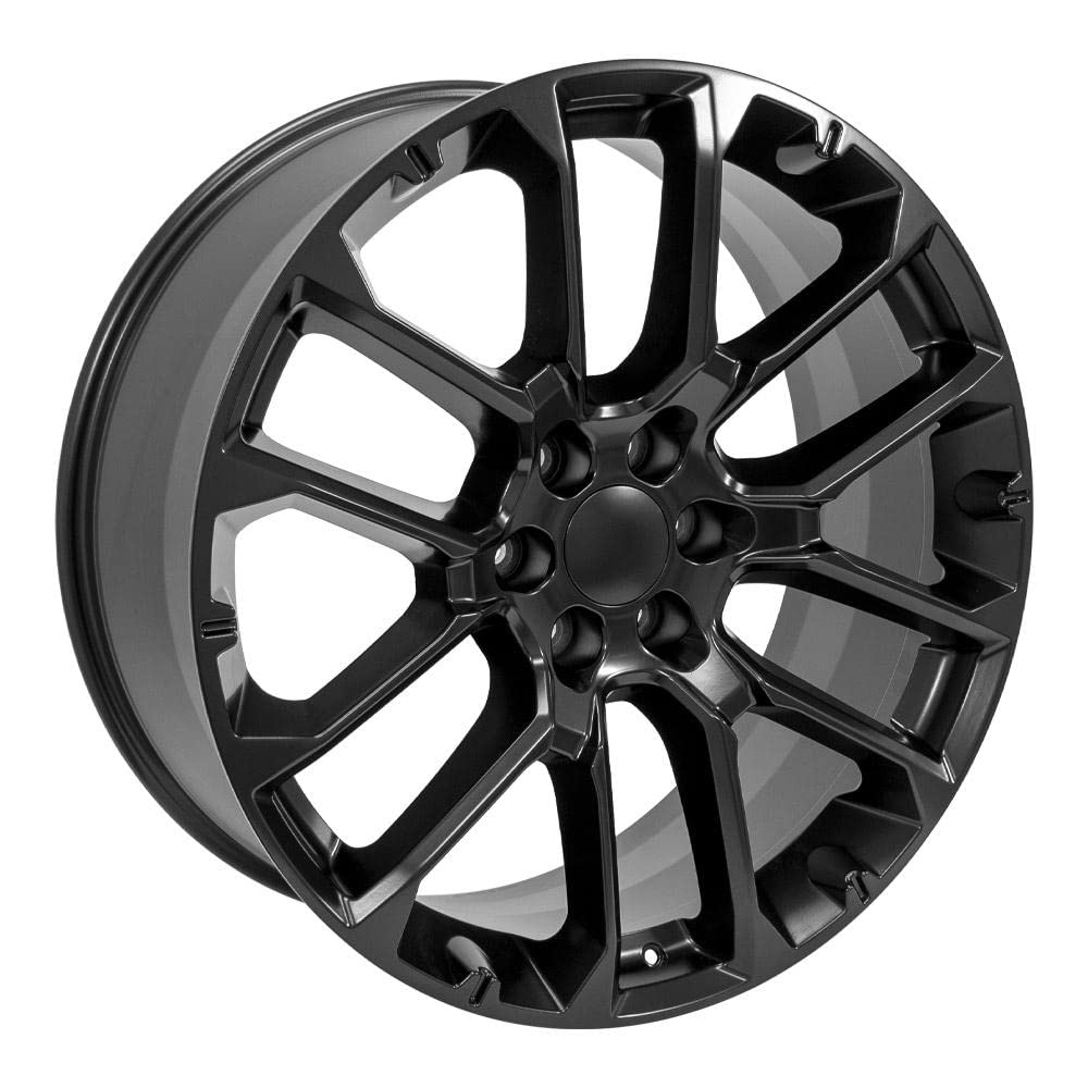 24 Inch OE Wheels CV67 Rim Fits Suburban 1500 High Country Style 6x139.7 24x10 Satin Black - Hollander 14079 (1)