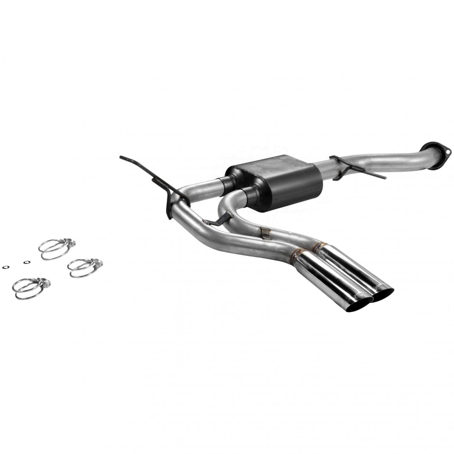 American Thunder Flowmaster 17392 Cat-Back Exhaust Kit 3 Inch Aluminized Steel 3 Inch Stainless Tips Compatible with 1999-2007 Classic Chevy Silverado GMC Sierra 1500 4.8L 5.3L Standard Cab Short Bed