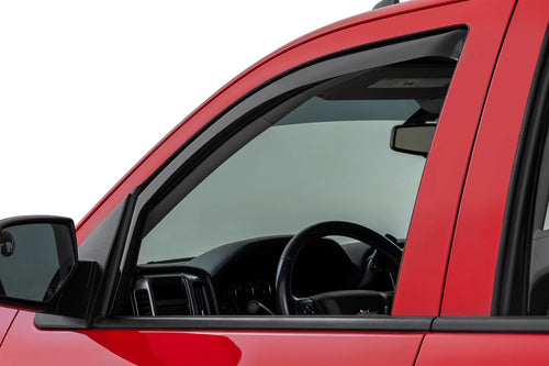 Rough Country Window Rain Guards in-Channel for Chevy Silverado & GMC Sierra 1500/2500HD/3500HD Crew Cab (2014-2019) - Low Profile Window Visors, 4-Pc Rain Guard for Trucks