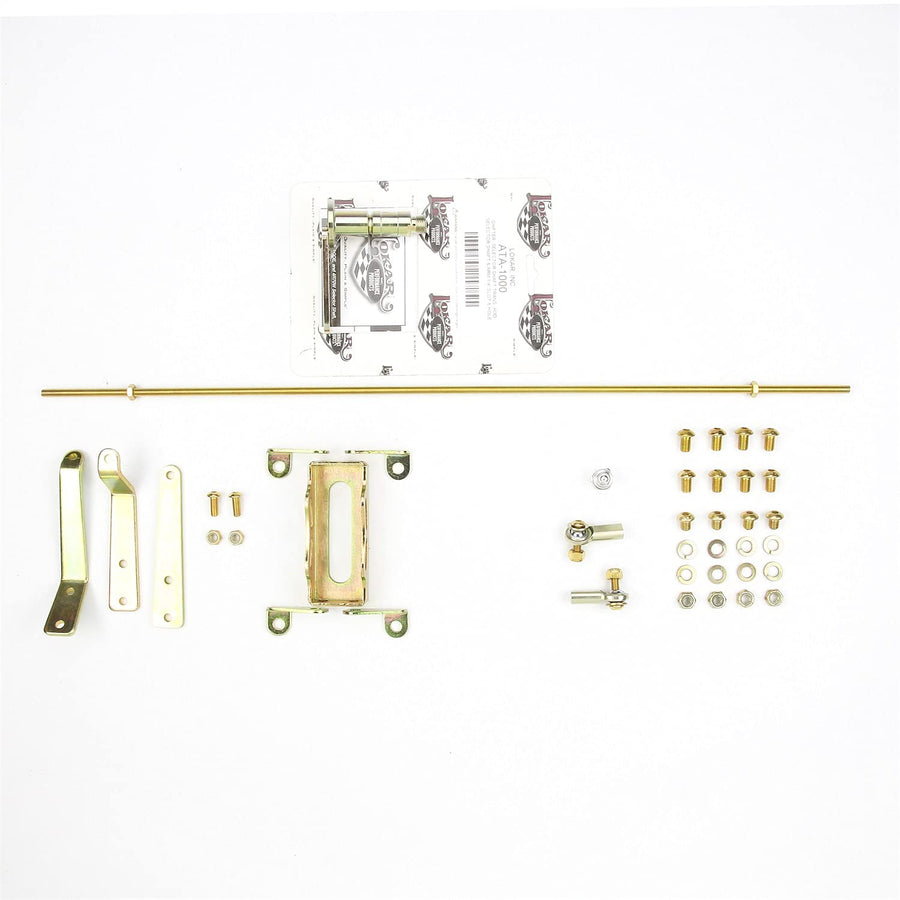 Lokar Floor Mount Shifter Kit FMS6AODDMP with 10" Lever and Polished Mushroom Knob for Ford AOD Transmission, Multicolor