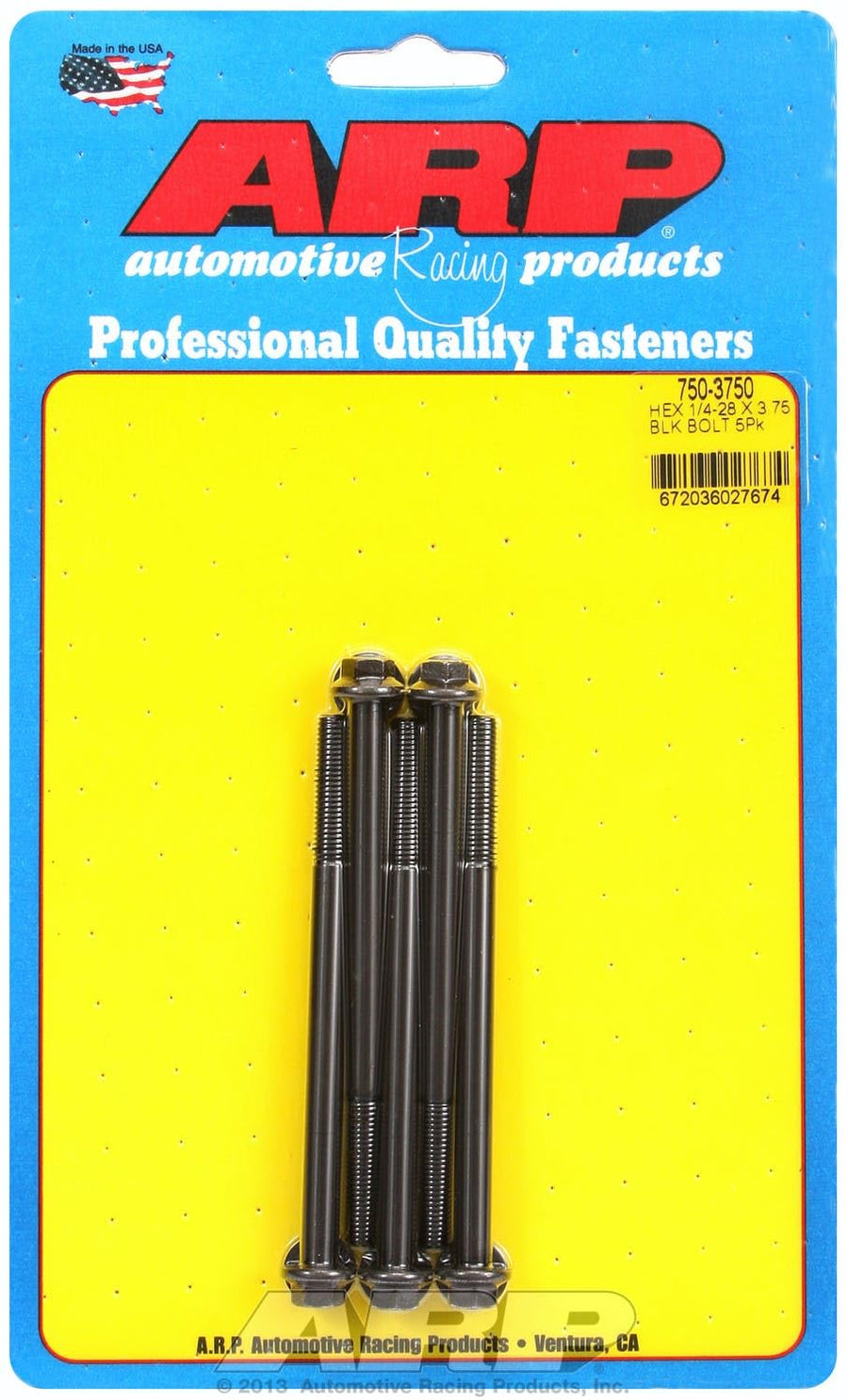 Hex ARP (750-3750) Oxide Bolt, Black