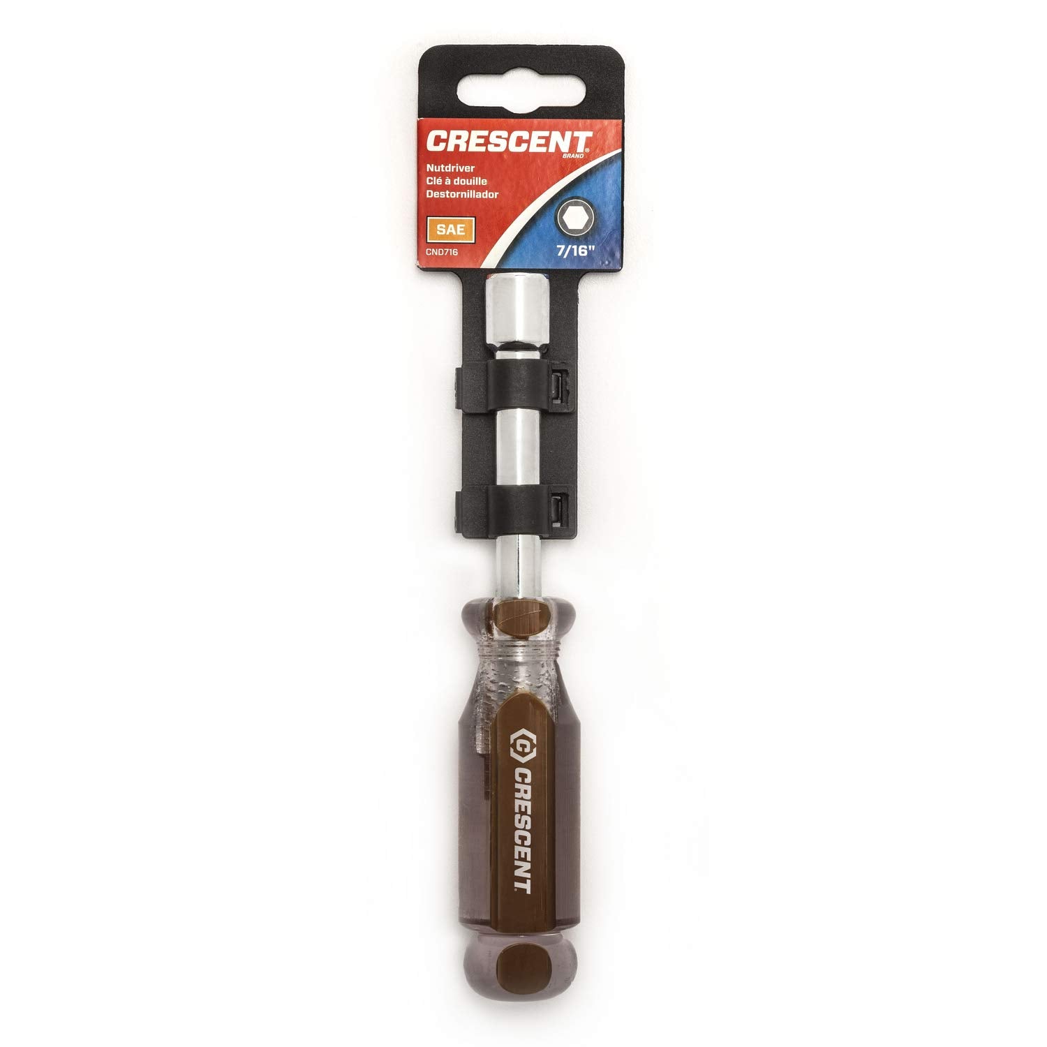 Crescent 3" Solid Shaft Tri-Lobe Acetate Nutdriver 7/16" - CND716
