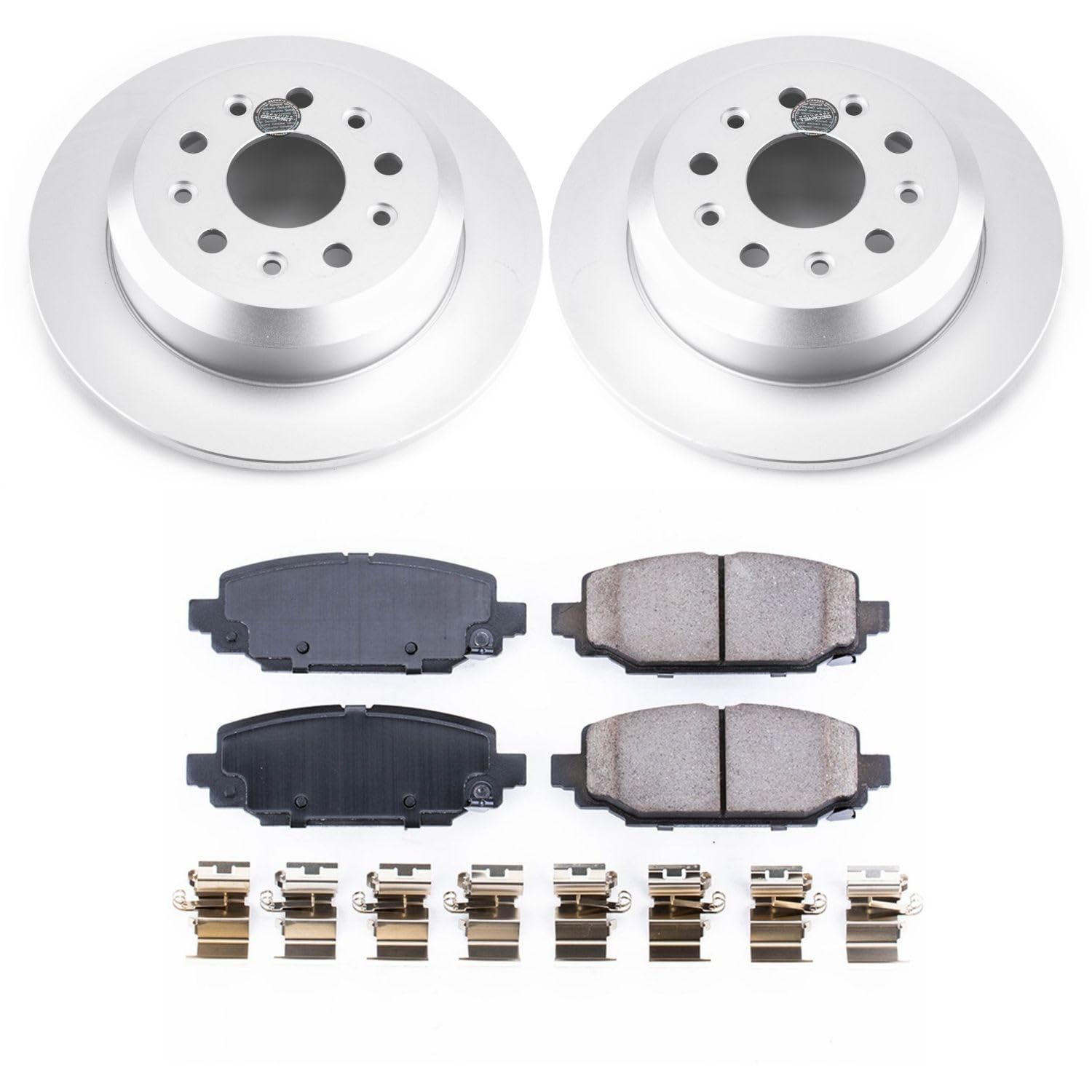 Power Stop Rear CRK7943 Brake Rotors and Z17 Ceramic Pads Kit For Jeep Wrangler 2018-2022 [Model Specific]