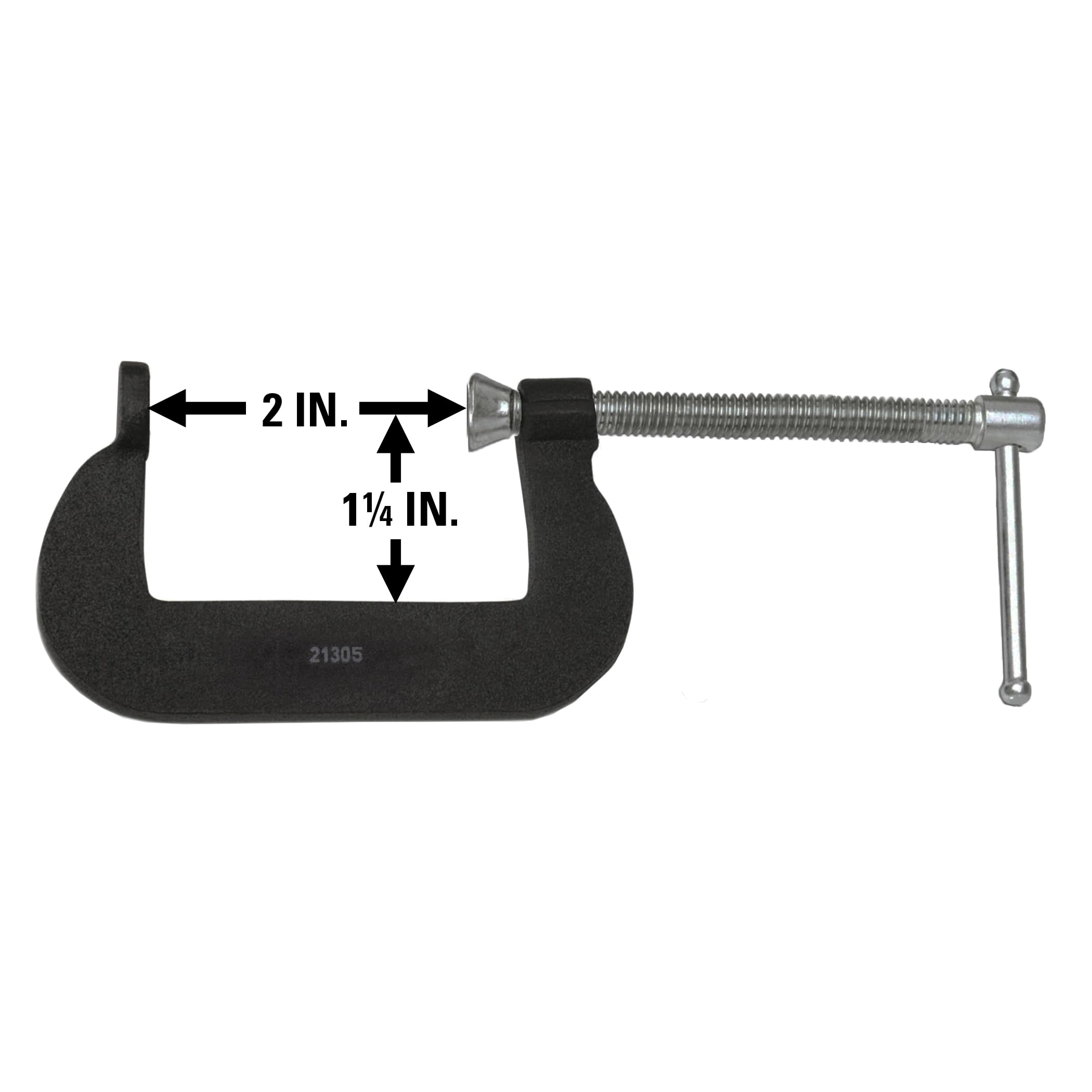 Super-Junior Wilton C-Clamp, 2" Opening, 1-1/4" Throat, 875 Lbs. Clamping Force (Model 54)