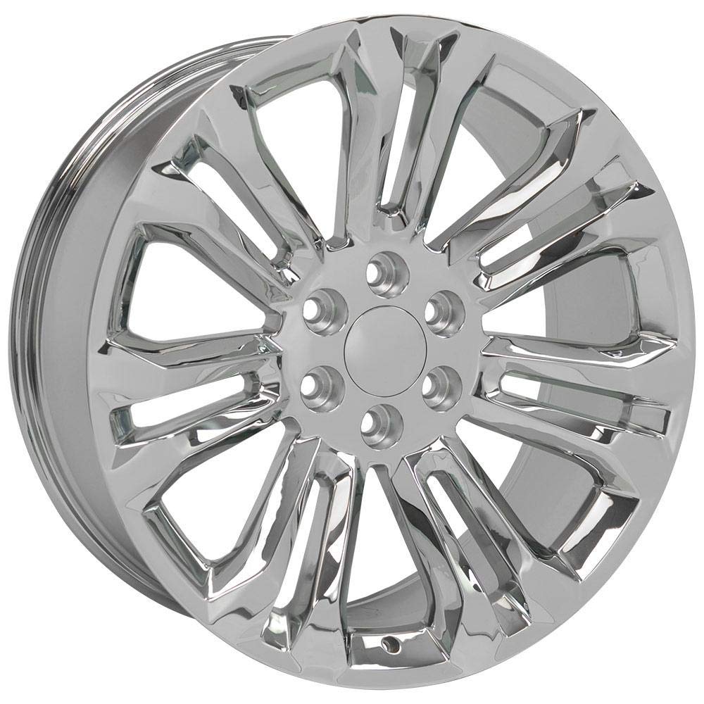 22 Inch OE Wheels CV43B Rim Fits Silverado 1500 Style 6x139.7 22x9 Chrome - Hollander 5666 (1)