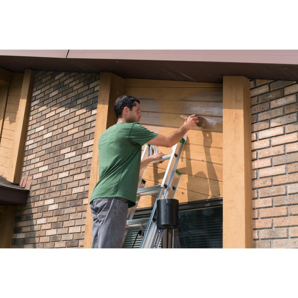D1216-2 Werner 225-Pound Duty Rating Aluminum Flat D-Rung Extension Ladder, Foot, 16 feet, Silver