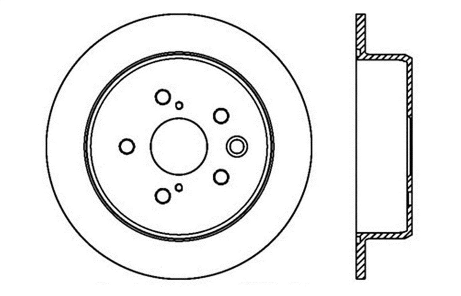 StopTech Sport 128.44142L Cross Drilled Brake Rotor (Rear Left), 1 Pack