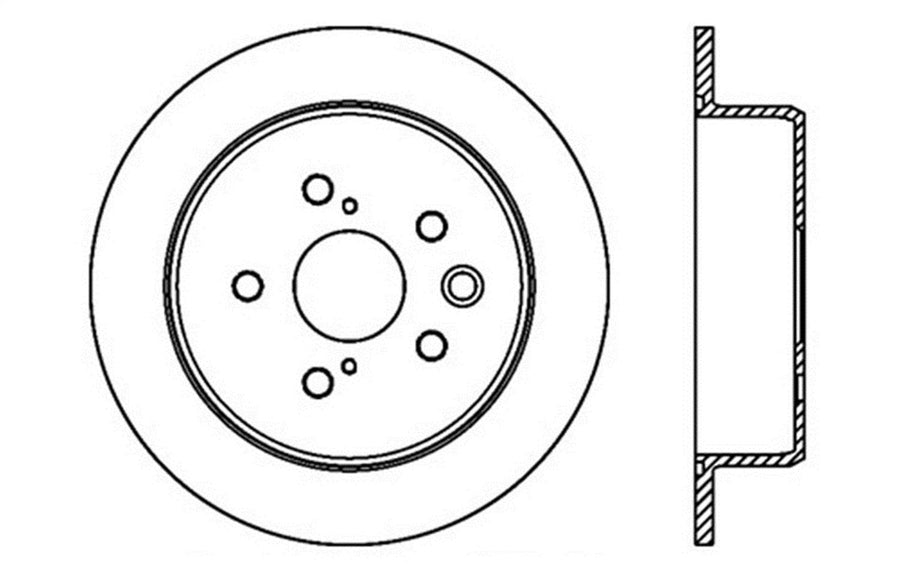 StopTech Sport 128.44142L Cross Drilled Brake Rotor (Rear Left), 1 Pack