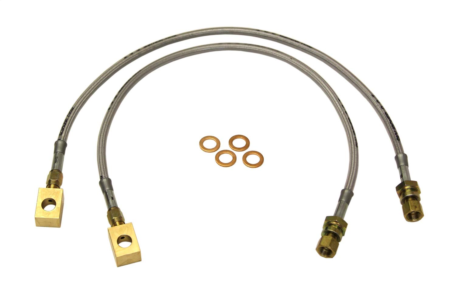 2"- 4" Skyjacker (FBL50) Stainless Steel Brake Line - Pair,Black