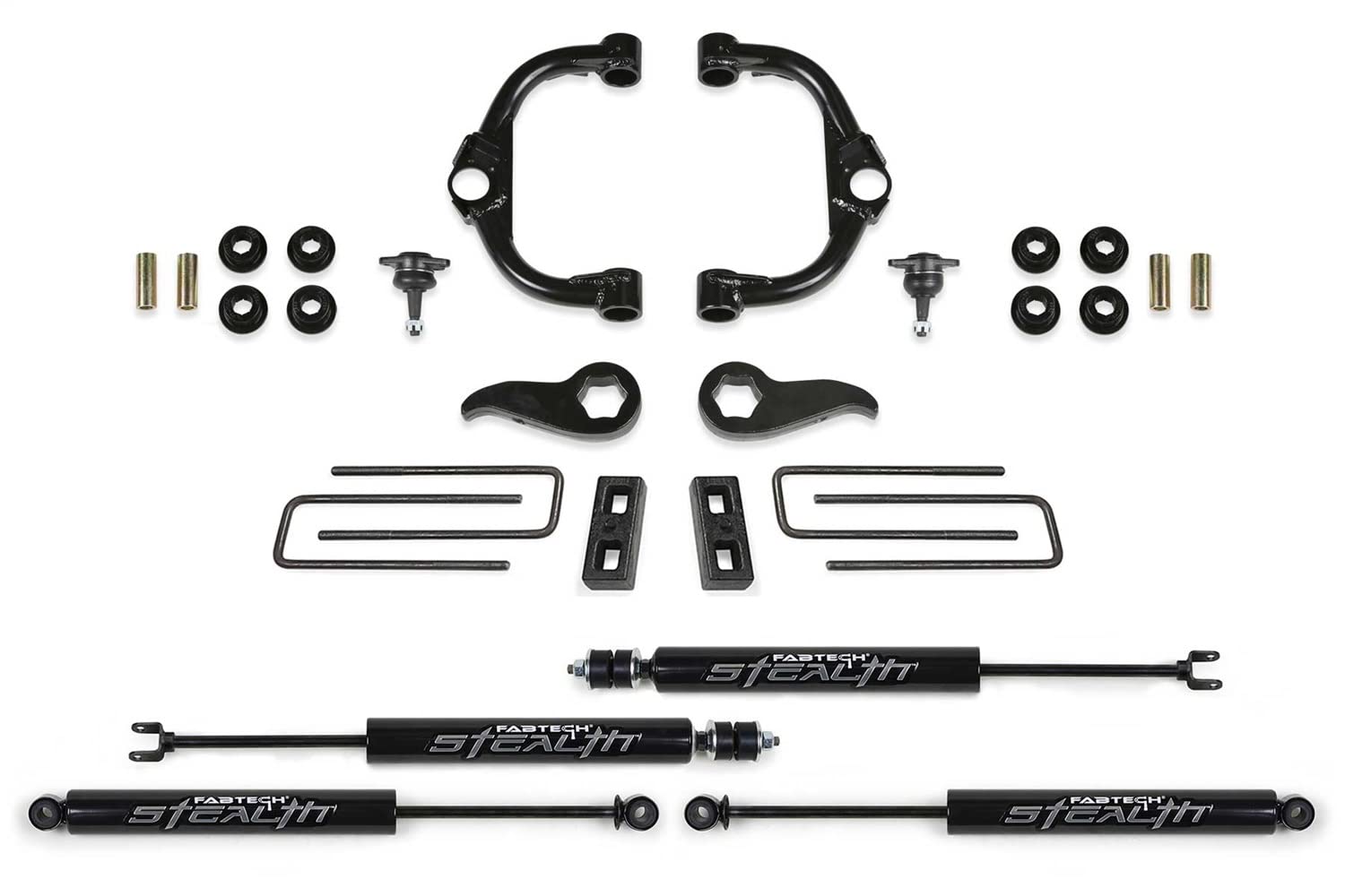 Fabtech Ball Joint K1179M UCA Lift System w/Shocks 3.5 in. Lift w/Front And Rear Stealth Shocks Incl. PN [FTS21276/FTS755/FTSBK21/FTS6341/FTS6019] Lift System w/Shocks