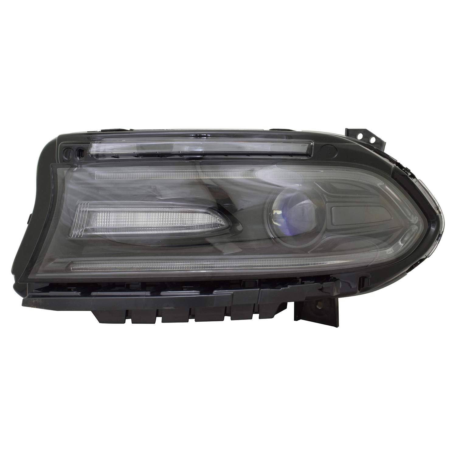 Left TYC Headlight Assembly Compatible with 2016-2017 Dodge Charger