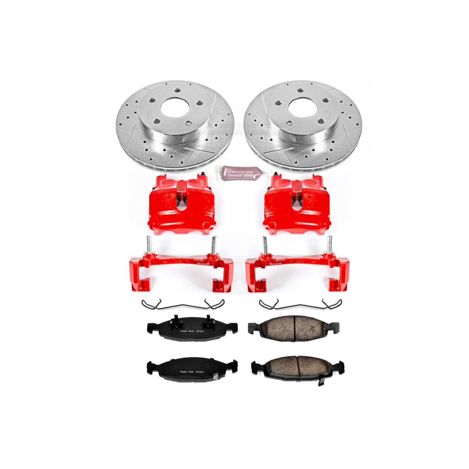 1-Click Performance Brake Kit Power Stop (KC2147) with Calipers For Jeep Grand Cherokee 1999-2002 [Model Specific]