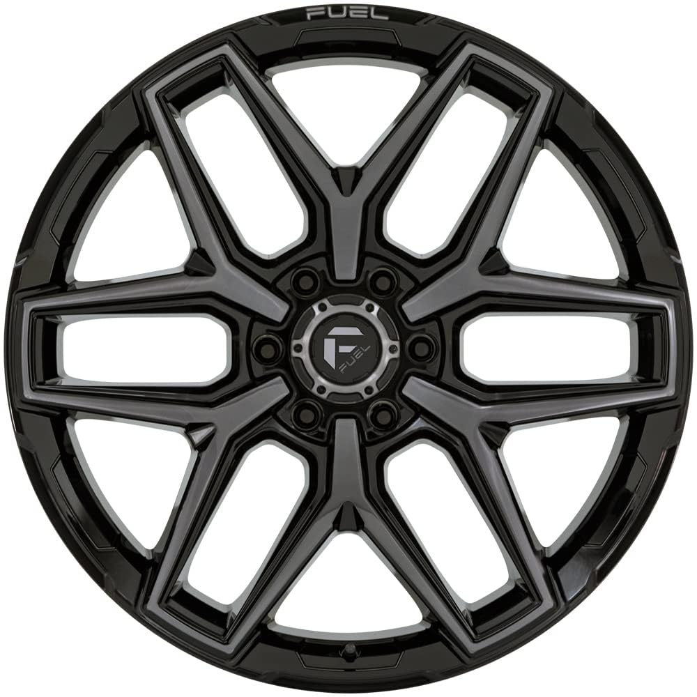FLUX FUEL OFF-ROAD 20X9 6X5.5 5.79 20mm GLOSS BLACK BRUSHED FACE WITH GRAY TINT - FC854BT20906820