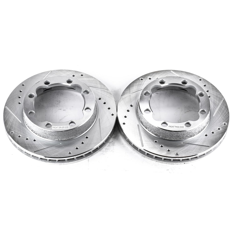 Power Stop Front Drilled & Slotted Rotor Pair AR8242XPR For K1500 Suburban, K2500, K2500 Suburban, K3500, Ram 2500, Ram, K1500 Suburban, K2500, K2500 Suburban, K3500 [Model Specific]