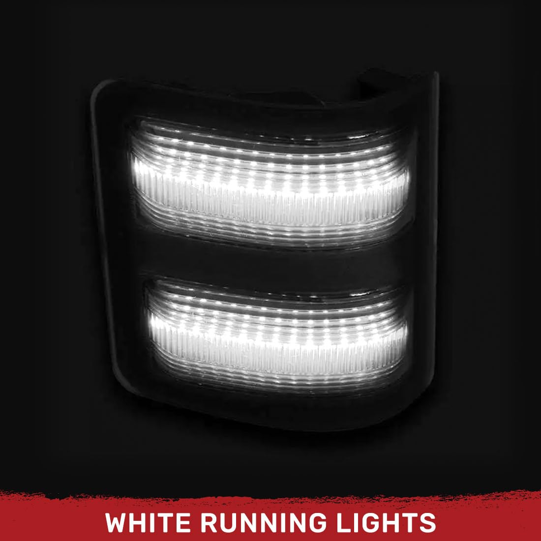 Smoked RECON 264140WHBKS 2 Piece Mirror Light LED compatible with Ford F250 F350 Superduty 08-16