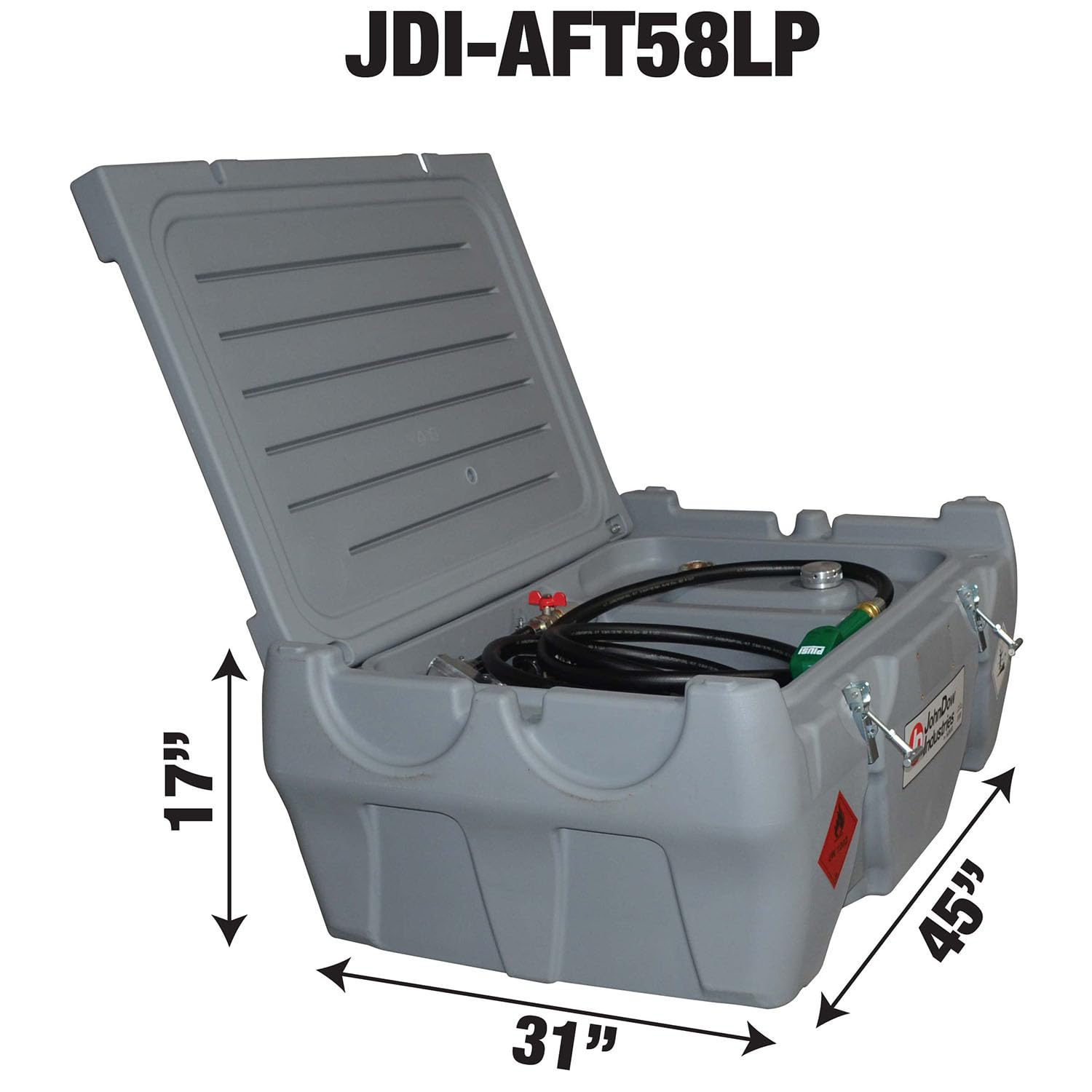 58-Gallon JohnDow Industries Low-Profile Diesel Carry Tank JDI-AFT58LP